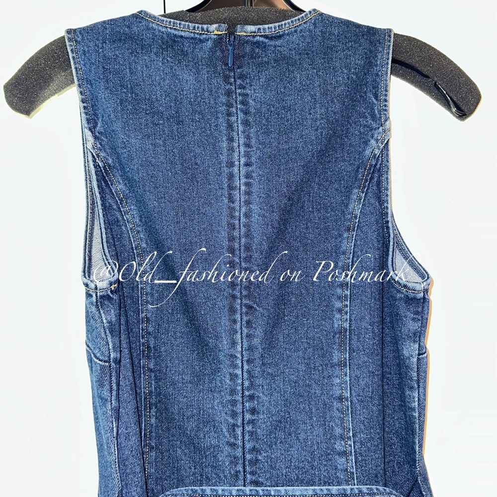 CINQ A SEPT Mindie Denim Petal Mini Dress - Picture 9 of 11